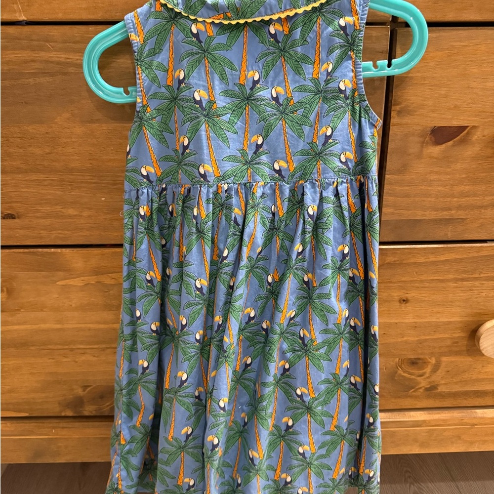 Girls Tropical Print Dress - Picture 2 of 3